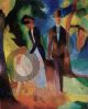 August Macke, People by the blu lake