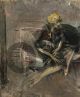 Giovanni Boldini, Signora con cappello giallo col suo cane