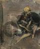 Giovanni Boldini, Signora con cappello giallo col suo cane