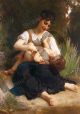Young Girl And Child - Bouguereau William-Adolphe