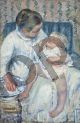 Mother About to Wash Her Sleepy Child - Cassatt Mary