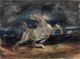 Horse Frightened by Lightning - Delacroix Eugène