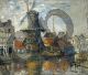 The Windmill on the Onbekende Gracht, Amsterdam - Monet Claude
