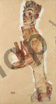 Self-Portrait with Splayed Fingers - Schiele Egon