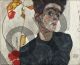 Self-Portrait with Physalis - Schiele Egon