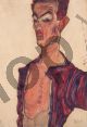 Self-Portrait, Grimacing - Schiele Egon