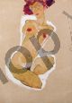 Squatting Female Nude - Schiele Egon