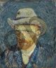 Self-portrait with grey felt hat - Van Gogh Vincent