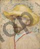 Self-portrait with straw hat - Van Gogh Vincent