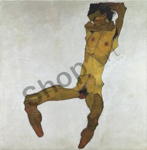 Seated Male Nude (Self-Portrait) - Schiele Egon