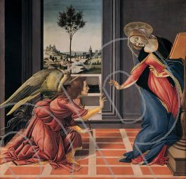 Botticelli annunciazione II design quadro stampa tela dipinto telaio arredo casa 