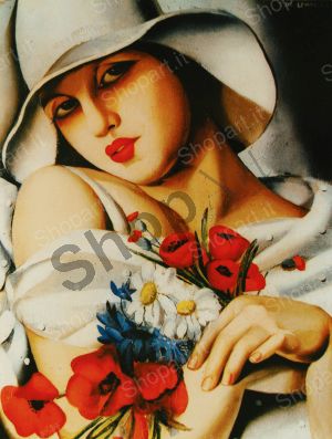 Stampa su tela Artista Pittura Tamara de Lempicka Riproduzione di opere d'arte classiche Riproduzione Poster   Immagini a parete per la decorazione domestica 15.7 x 23.6 40x60cm Senza cornice 