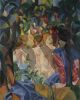 August Macke, Ragazza in bagno con la città sullo sfondo