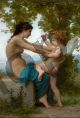 A Young Girl Defending Herself Against Eros - Bouguereau William-Adolphe