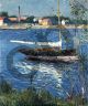 Boat at anchor on the Seine in Argenteuil - Caillebotte Gustave
