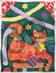 Christmas cat with decorations