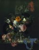 Willem van Aelst, Natura morta con fiori e un orologio