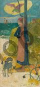 Breton Girl Spinning - Gauguin Paul