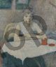 Henri de Toulouse-Lautrec, Giovane donna seduta ad un tavolo