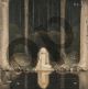 John Bauer, Princess Tuvstarr gazing down into the dark waters of the forest