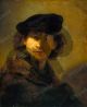 Self-Portrait with Velvet Beret - Rembrandt Harmenszoon van Rijn
