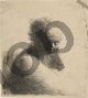 Busto di un vecchio che guarda giù - Rembrandt Harmenszoon van Rijn