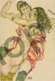 Two Women Embracing - Schiele Egon