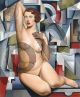 Seated cubist nude 