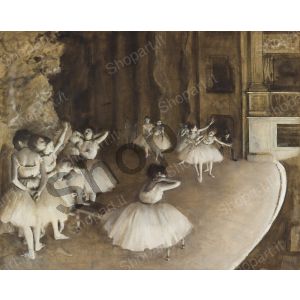 Ballet Rehearsal on Stage - Degas Edgar