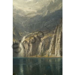 Lake and Mountain landscape - Bierstadt Albert