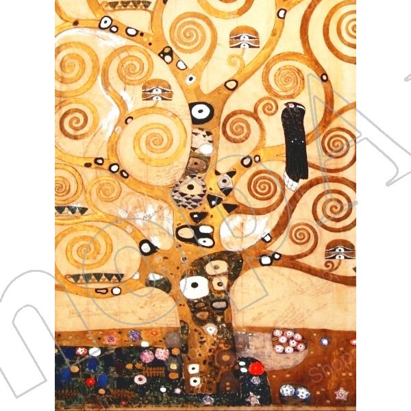 L'Albero della vita e il fregio di Stoclet ( part ) - Klimt Quadro Stampa  su Tela, Poster, Tavola