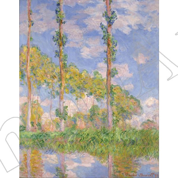 Monet pioppi su Epte design quadro stampa tela dipinto telaio arredo casa 