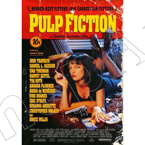 Pulp Fiction Locandina Poster Film 1994 - Poster Stampa su Pannello 