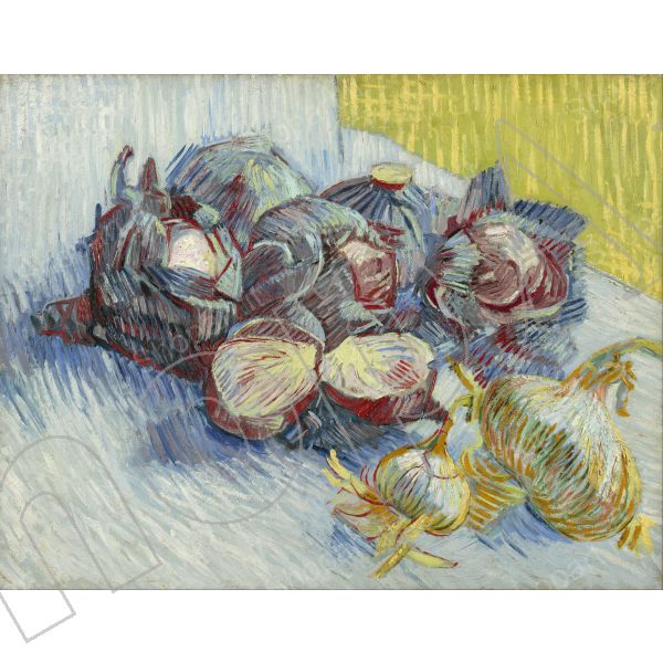 Van Gogh - Cavoli rossi e cipolle - Quadro Stampa su Tela, Poster, Tavola