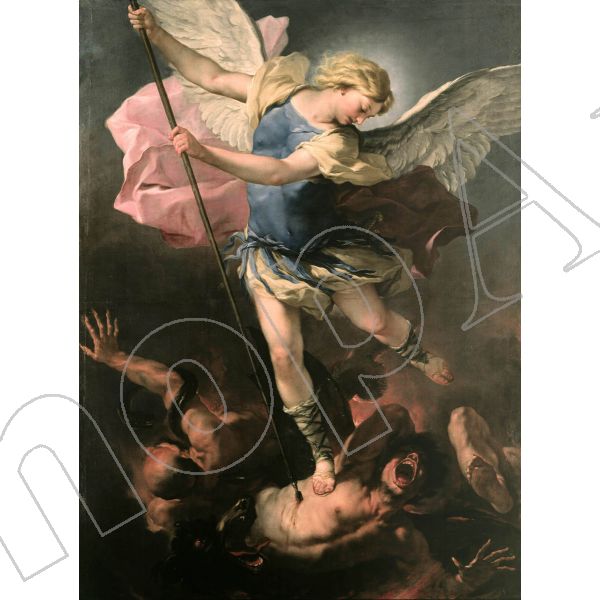 San Michele Sconfigge Gli Angeli Ribelli Luca Giordano - San Michele sconfigge gli angeli ribelli - Quadro