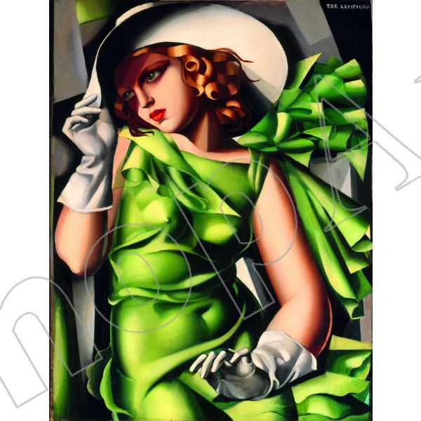 Tamara de Lempicka Ragazza in verde Jeune fille en vert Stampa su tela Canvas